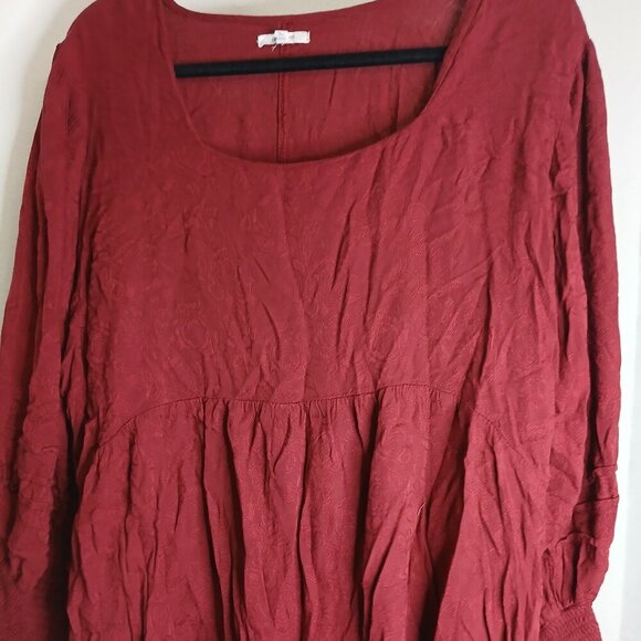 Maurices Tops - Maurices Maroon Babydoll Top size 3X